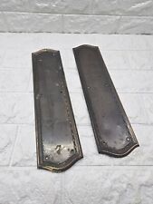 Original Pair Of Edwardian Copper Finger Plates Push Plates 30x8 Cm Reclaimed