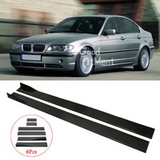 2000mm Side Skirts Extension Rocker Panel Lip Splitter Glossy For 3 Series E46