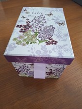 Decorative Floral & Butterfly Cardboard Box  “Love Live Life” Storage & Gift Box