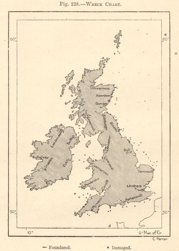 Shipwreck chart the - of, british
