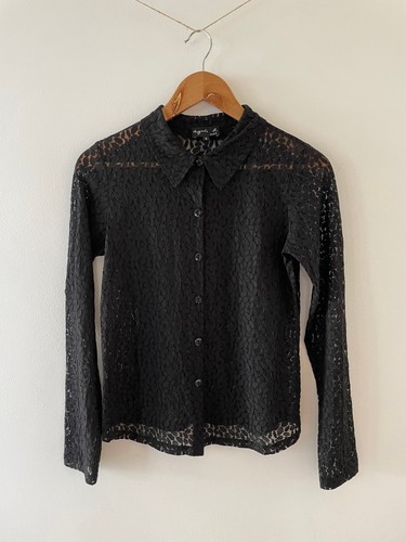 Agnes lace button shirt - b,
