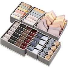 Foldable Underwear Sock Bra Pant Scarf Tie Wardrobe Storage Box Drawer Organizer