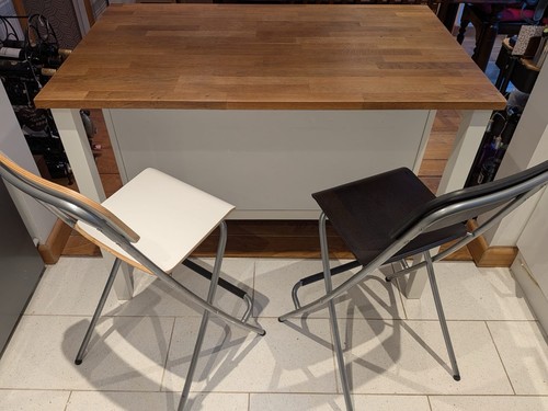 Ikea kitchen island with steel - kitchen,