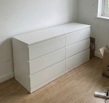 IKEA MALM Wide 6 Drawer Unit