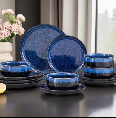 12pc stoneware dinner set - 12pc,