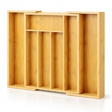 Adjustable Cutlery Tray Bamboo