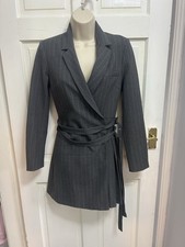 ZARA Pinstripe Pleated Blazer