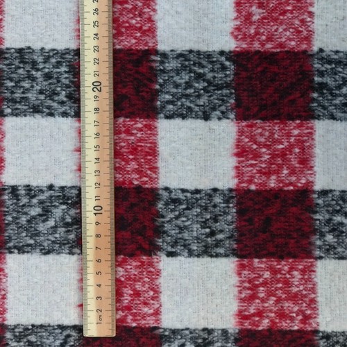 Wool blend large checks - wool, fabric