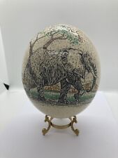 Large Hand Painted Ostrich Egg