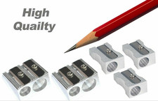  5 x Metal Aluminium Twin Double Hole Single Hole Pencil Sharpener School makeup