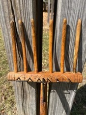 Primitive Wood Wooden Hay Fork