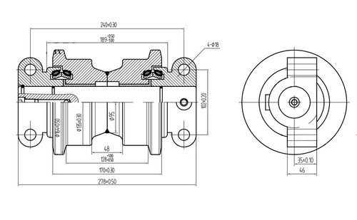 Bottom roller for komatsu - bottom,