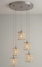 Modern 5-Light Crystal Pendant