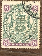 Rhodesia. 1897. 8d Green And