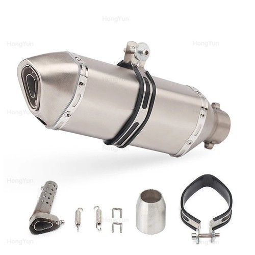 51mm silvery exhaust pipe - exhaust,