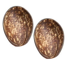 [Set of 2] Oval Serving Bowl - 150ml each Natural Coconut Shell Ice Cream Snacks