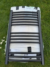 Ladder Towel Rail Radiator - Curved Matt Black W500 x H800mm Victorian Plumbing