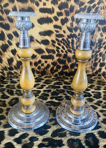 Vintage pair wooden - of,