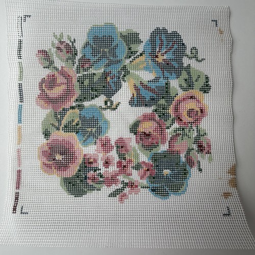 Floral wreath tapestry canvas - floral,