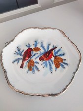 Vintage Winter Birds Plate