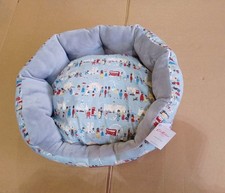 Cath Kidston S/M Dog Bed London People Blue Approx 60x50x25cm Reversable