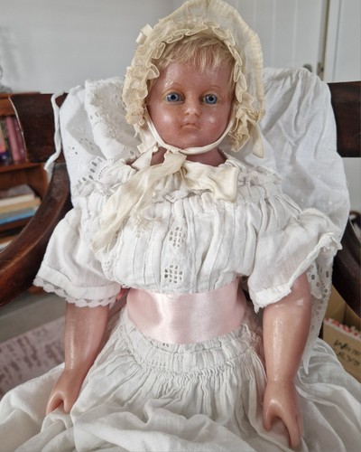 Antique victorian wax doll - antique,