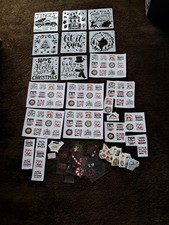 NEW! XMAS STENCILS, STICKERS, PEEL OFFS & RUB ONS