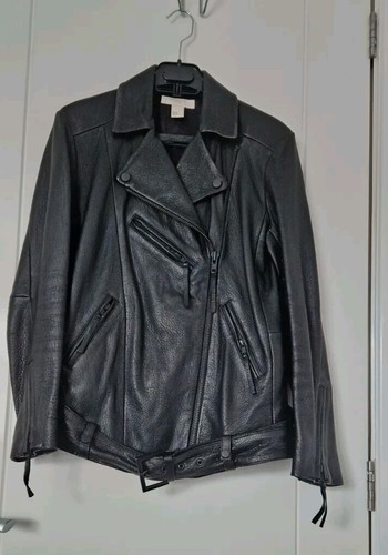 Oversized genuine leather - h&m,