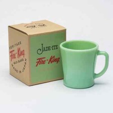Fire King Jadeite D Handle Mug Cup 250ml  Made in Japan