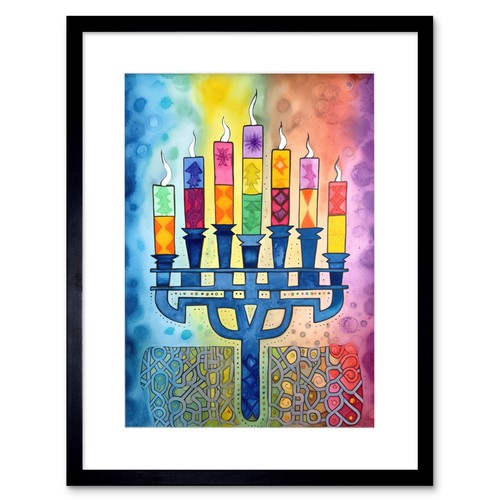 Jewish menorah candles - menorah, modern