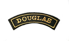 CLASSIC DOUGLAS EMBROIDERED CURVED MOTORCYCLE PATCH