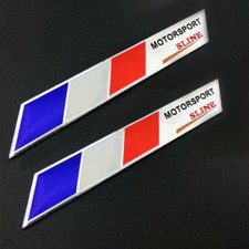 2x France French Flag Emblem Car Auto Badge Decal Sticker For Peugeot Universal