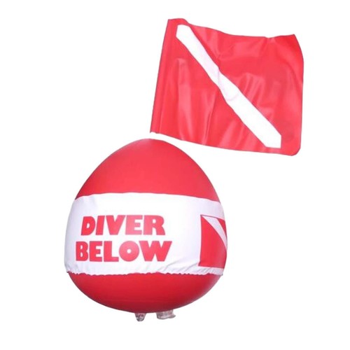 Diver below floater with - diver,