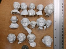 14 antique Germany  biedermeier frozen china head doll   age 1820 ,