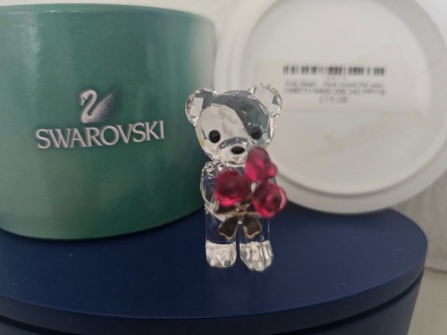 Swarovski kris bear red roses - swarovski,