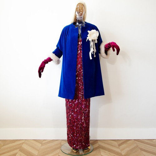 Vintage 1960s cobalt velvet - vintage,