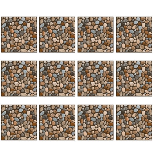 Pcs retro pebbles floor - 20,