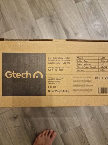 Gtech airram mk2 upright - mk2,