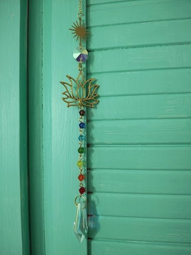 Multi coloured bead lotus - coloured,