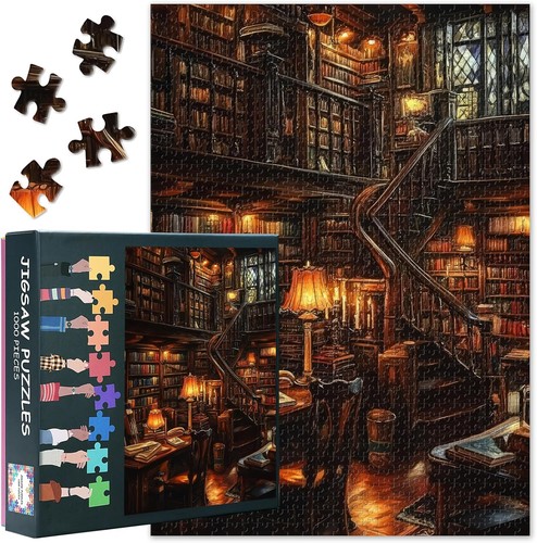 1000 pieces old library - 1000,