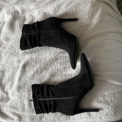 Women black suede stilleto - black,