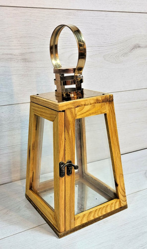 Rustic wooden candle lantern - rustic,