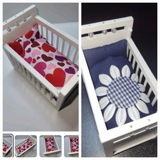 2 x Dolls House Cot Bedding