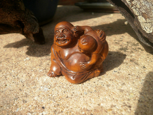 Hand carved wood - wood, netsuke