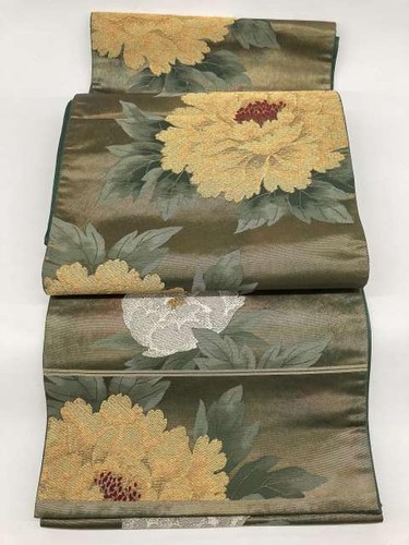 Japanese fukuro obi green - japanese,