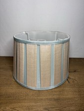 Laura Ashley Home Duck Egg Blue & Beige Silk Pleated Light Shade  