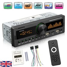 Single Din Bluetooth Car Radio Stereo MP3 Player FM/USB/AUX/TF In-dash Head Unit