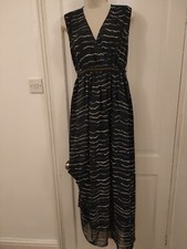Firetrap Maxi Dress Size MEDIUM 12 14 Dark Blue 