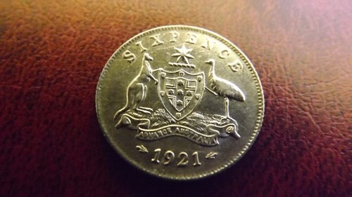 Sixpence 1921 rare grade - 1921,