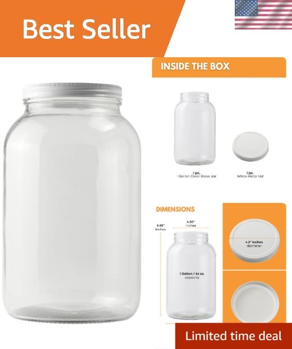 New glass jar - jar, lid